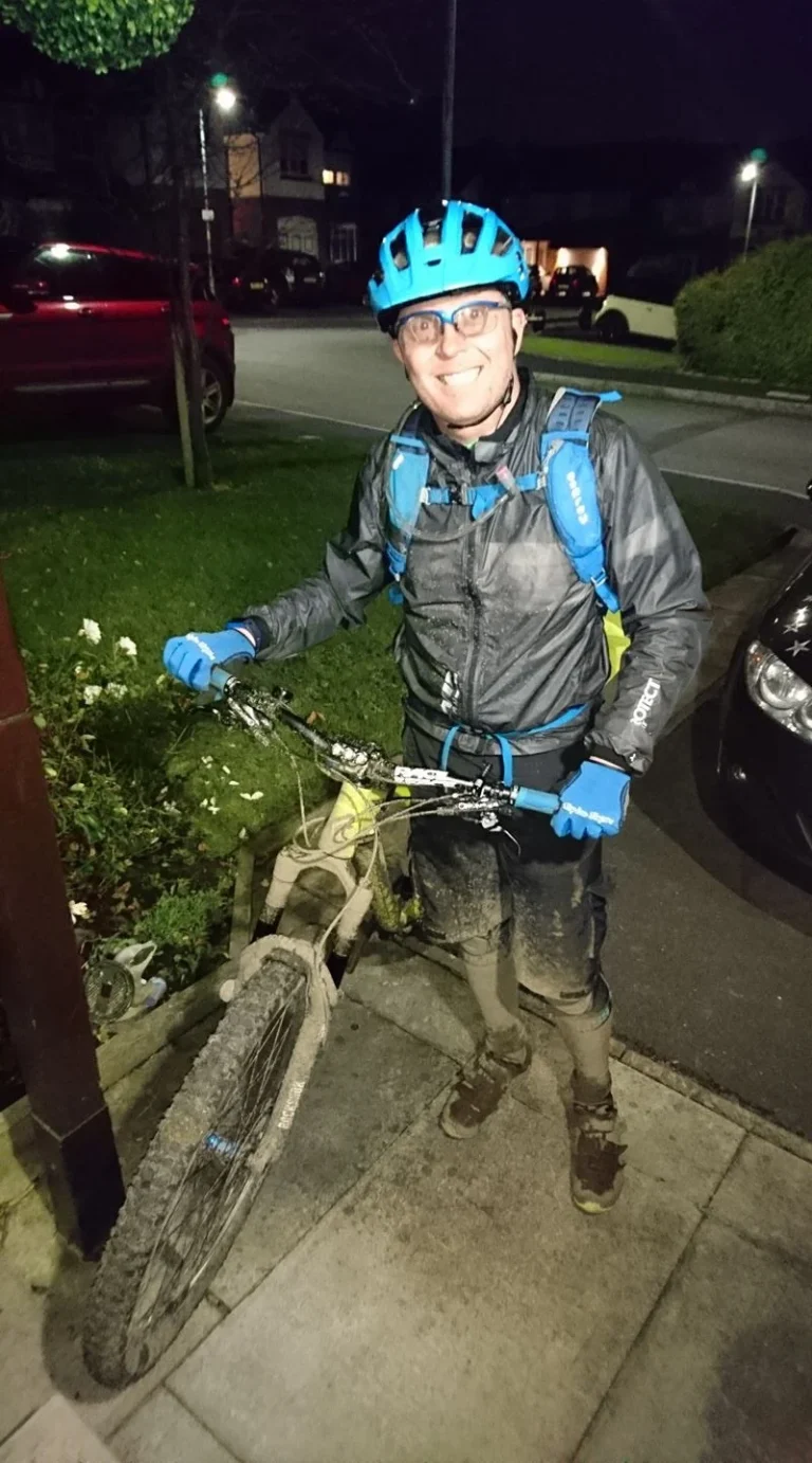 Neal after 100 off-road miles and 17 hours